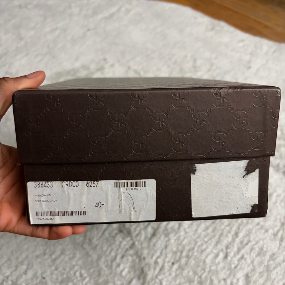 Gucci Women's Burgundy Leather Heels - Picture 6 of 7